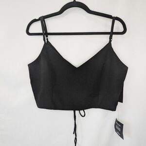 NWT Lulu's Crop Tank Top, Lace-up back, Women's Size XL